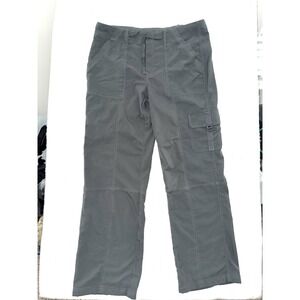 Vintage Nike ACG Cargo Pants Womens L Gray Outdoor Utility Wide Leg Y2K Gorpcore